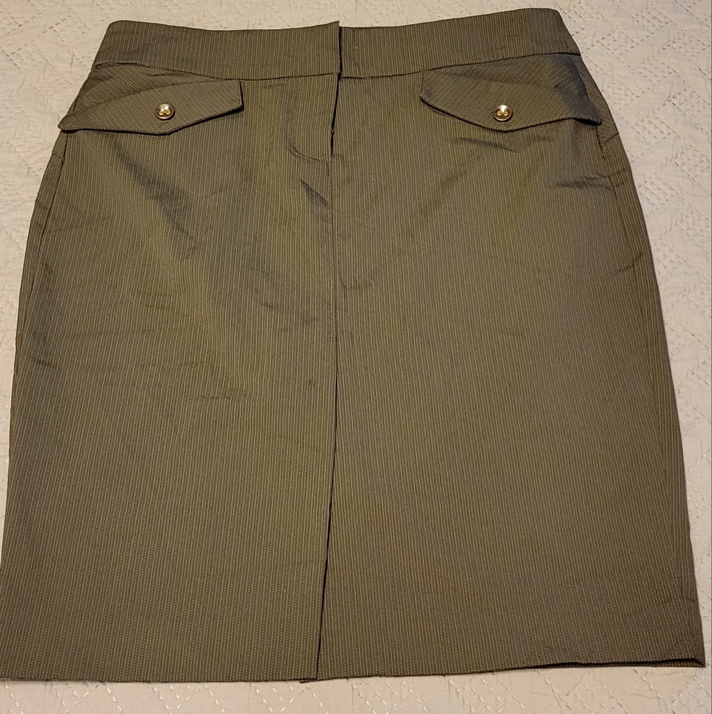 Bebe brown pinstripe skirt